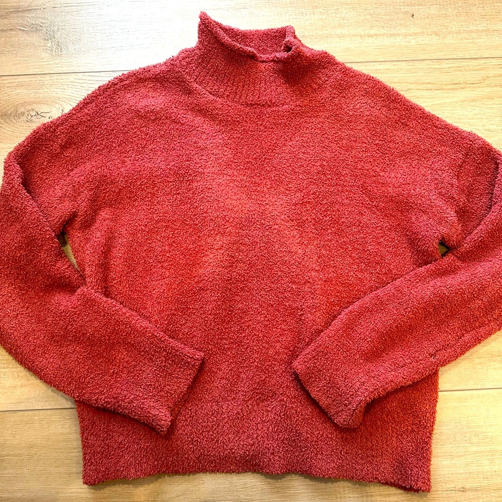 plush cinnamon brown super soft sweater